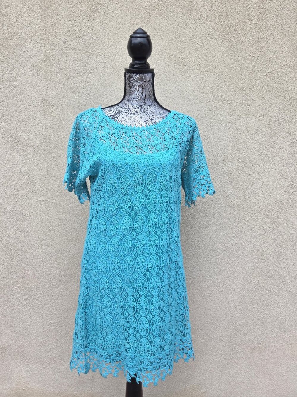 Yoana Baraschi Blue Lace Dress